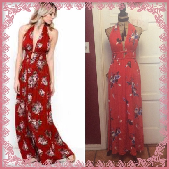 ILLA ILLA Dresses & Skirts - Nwt Illa illa halter neck floral maxi dress
